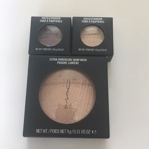MAC trio Dazzleshadows and Extra Dimension Skin